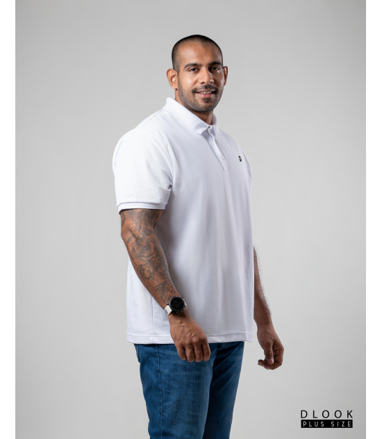 Plus size Polo T-shirt-White