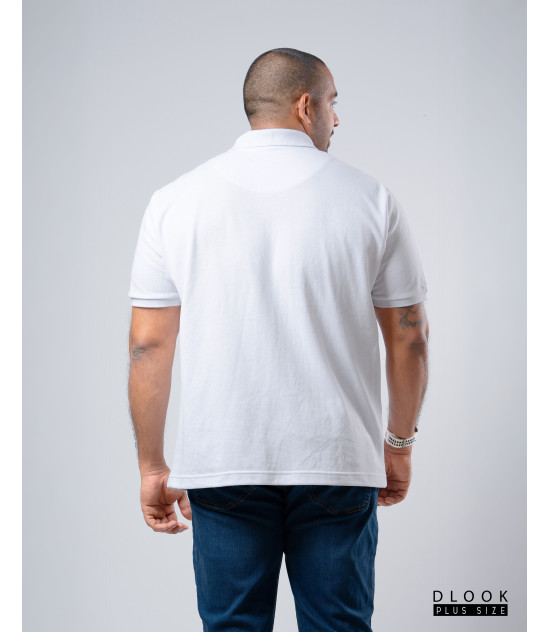 Plus size Polo T-shirt-White