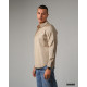 Long Sleeve Beige  Shirt with embroider logo