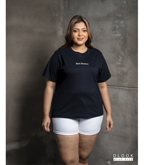 Ladies Plus Size Graphic T shirt - Black