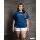 Ladies Plus Size Graphic T shirt - Blue