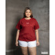 Ladies Plus Size Graphic T shirt - Maroon