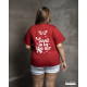 Ladies Plus Size Graphic T shirt - Maroon