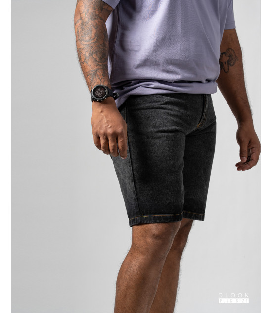 Denim short Black