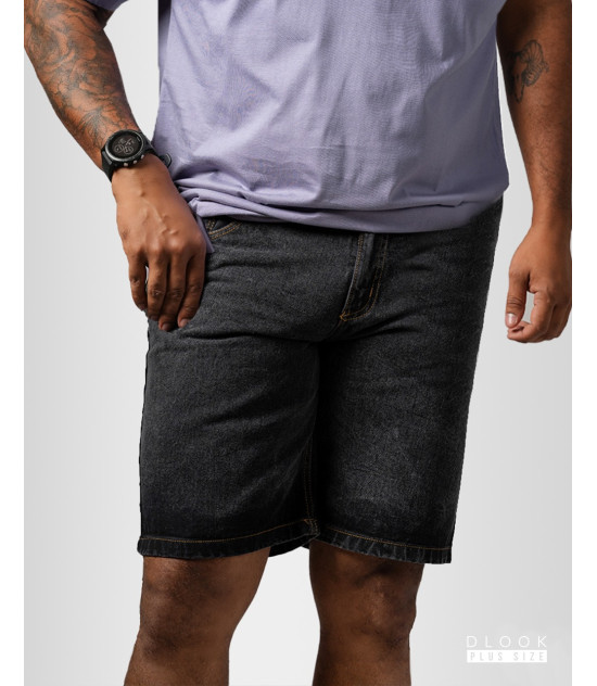 Denim short Black