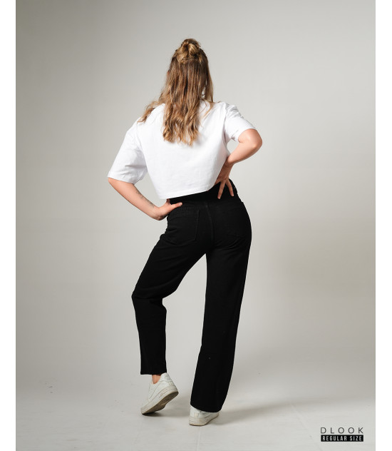 Black Distressed Slim-Fit Denim