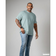 Men Plus Plain T-Shirt –Greenish Blue