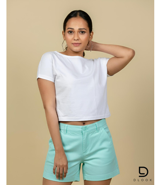 Ladies Regular Twill Short Light green