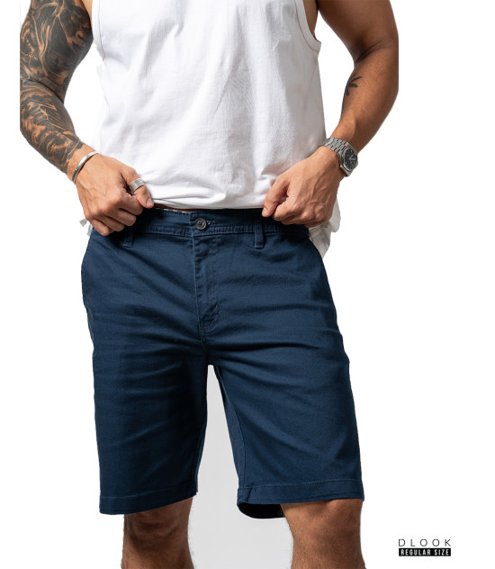 TWILL STRECH SHORT DARK BLUE