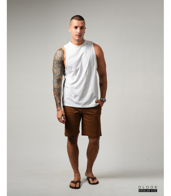 TWILL STRECH SHORT BROWN