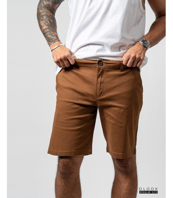 TWILL STRECH SHORT BROWN