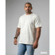 Acid wash Mesh attached White T Shirt