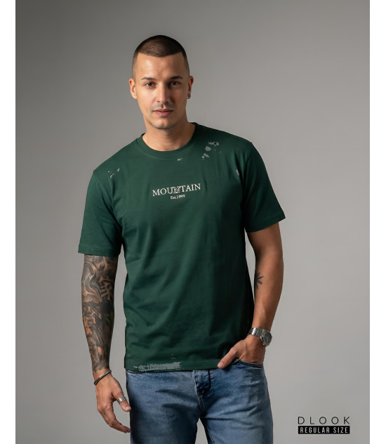 Evergreen Distress Signature Tee