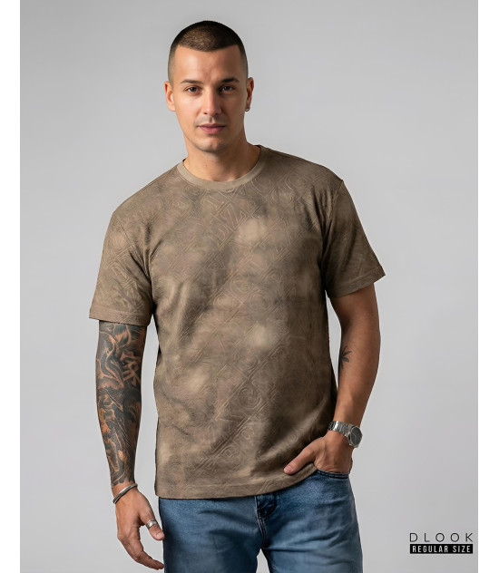 MonoType Wash Crew neck T Shirt Brown