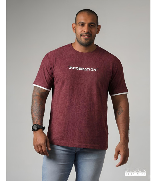 Wine Textured Crew Neck