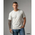 Acid wash Mesh attached White T Shirt