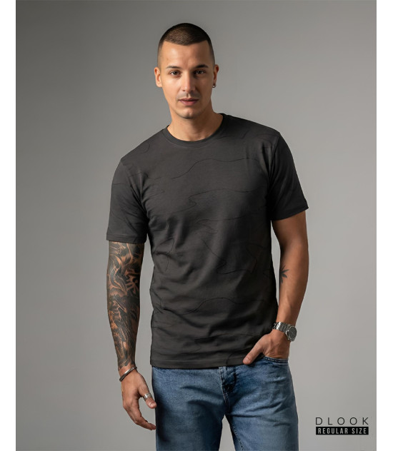 Line designed Black Tee