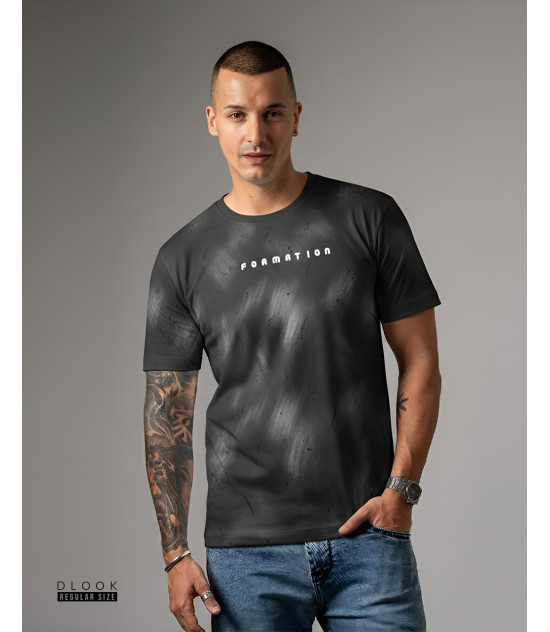 Line designed Black Tee