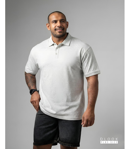 Plain Color Front Button Polo T Shirt