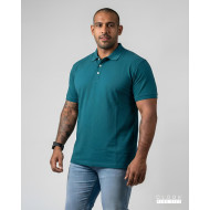 Plain Color Front Button Polo T Shirt