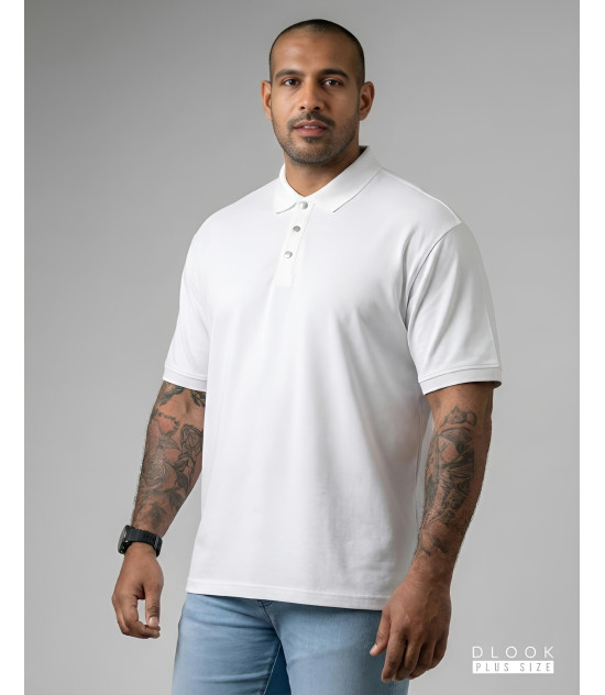 Plain Color Front Button Polo T Shirt