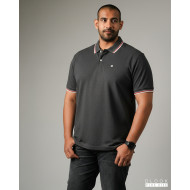 Plus size Polo T-shirt-Dark Ash