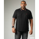 Plus size Polo T-shirt-Black