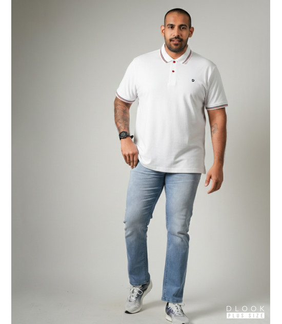 Plus size Polo T-shirt-White