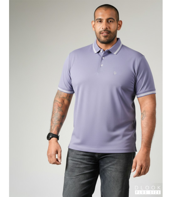 Plus size Polo T-shirt-Light Purple