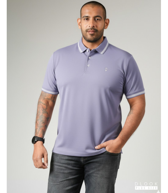 Plus size Polo T-shirt-Light Purple
