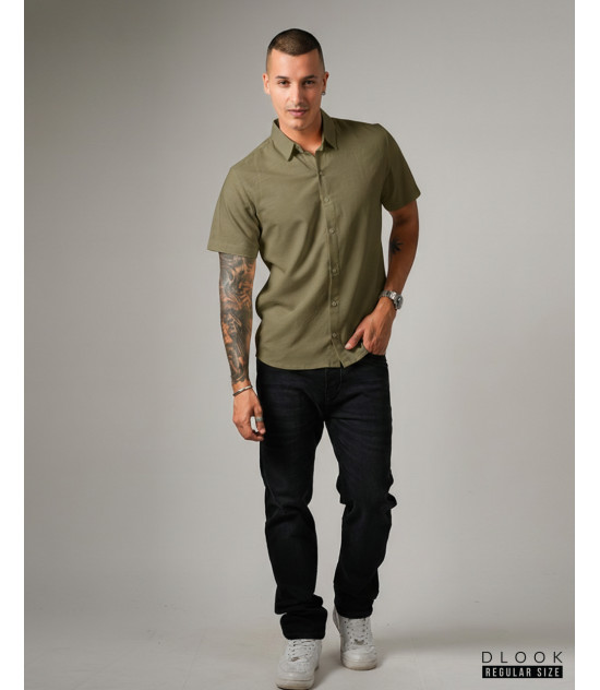 Short Sleeve Dark Green Shirt 
