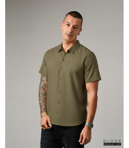 Short Sleeve Dark Green Shirt 