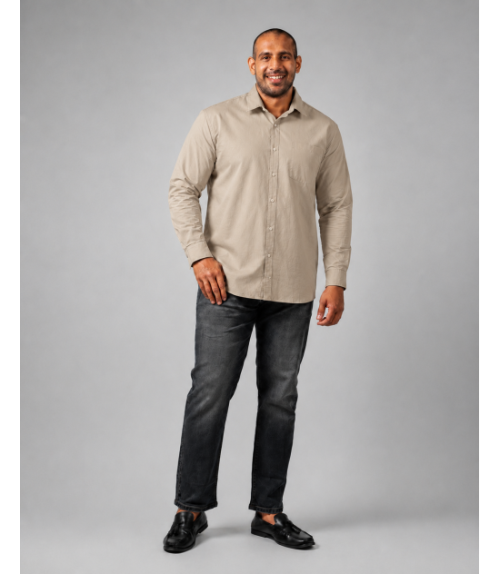 Modern Long-Sleeve Shirt - Dark Beige