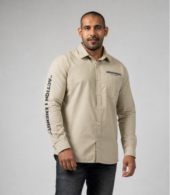 Modern Long-Sleeve Shirt -  Biege