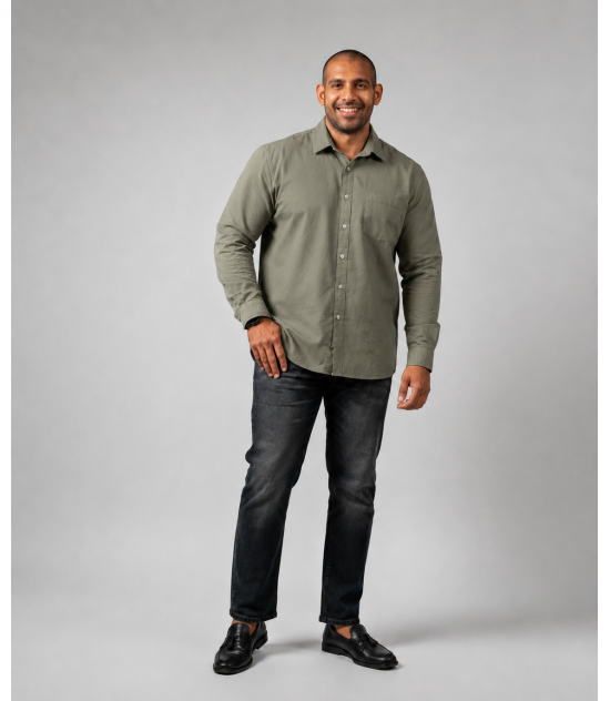 Modern Long-Sleeve Shirt - Dark Green