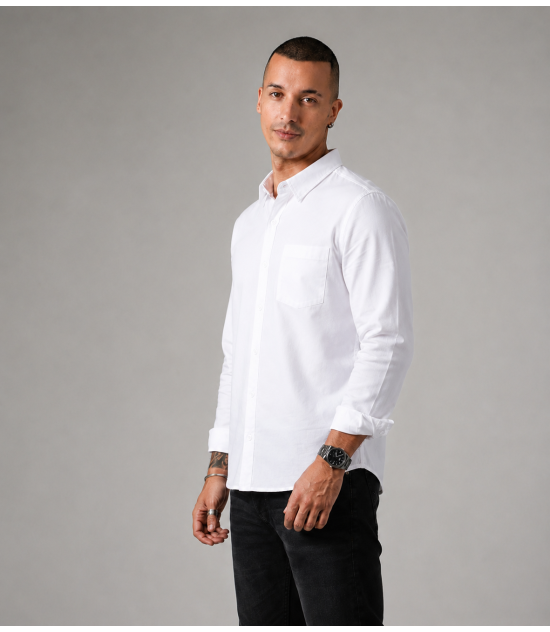 Modern Long-Sleeve Shirt  Regular -  White