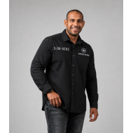Modern Long-Sleeve Shirt - Black Printed
