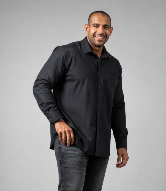 Modern Long-Sleeve Shirt - Black