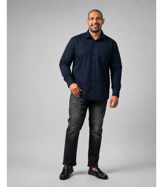 Modern Long-Sleeve Shirt - Navy Blue 