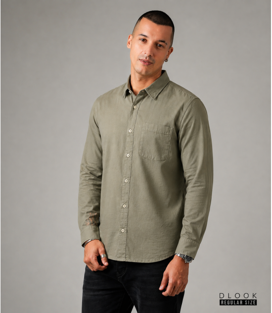 Modern Long-Sleeve Shirt  Regular -  Army Green