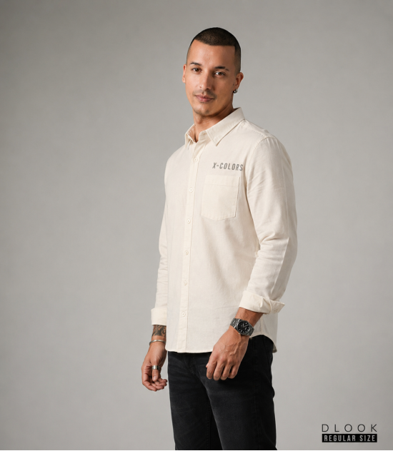 Modern Long-Sleeve Shirt  Regular -  Off White