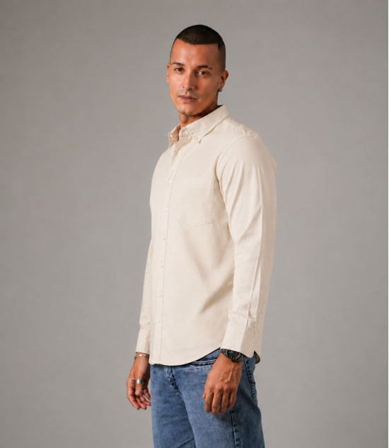 Modern Long-Sleeve Shirt  Regular -  Light Beige