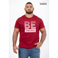 MENS PLUS SIZE "BE STRONG" PRINTED T-SHIRT