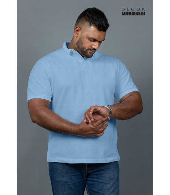 PLUS POLO T SHIRT LIGHT BLUE