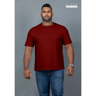 MEN PLUS T SHIRT- MAROON-DMP 50001