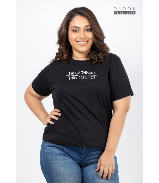 LADIE'S PLUS SIZE PRINT T-SHIRT - DWP 10051