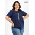 LADIE'S PLUS SIZE PRINT T-SHIRT - DWP 10054