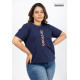 LADIE'S PLUS SIZE PRINT T-SHIRT - DWP 10054