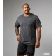Acid Wash Unisex T Shirt Black  Plus Size - Men