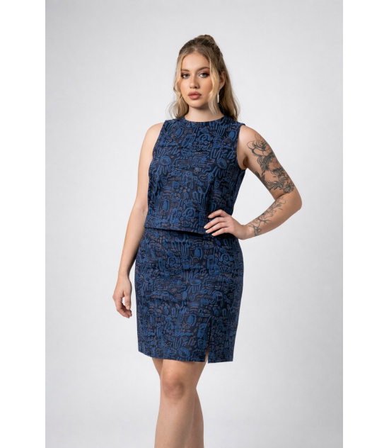 Printed Two-Piece Dress Set